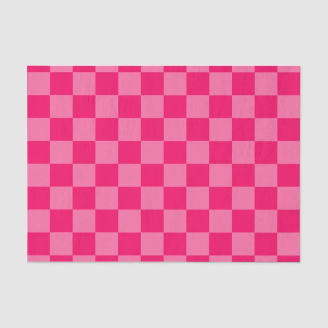 Papier Mousseline Conception du Motif du vérificateur rose clair et  (Recto)