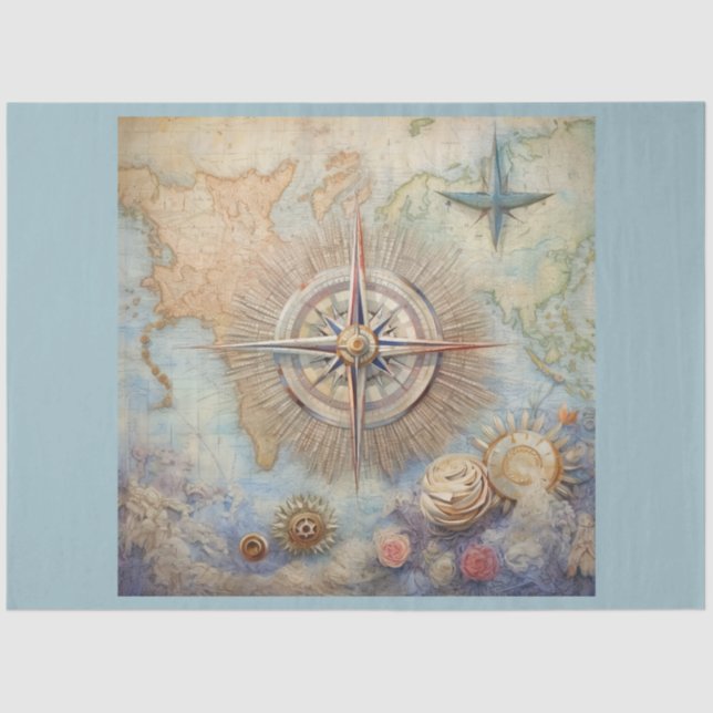 Papier Mousseline Conception d'une série de boussole nautique 10 (Recto)