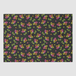 Papier Mousseline Conception florale multicolore