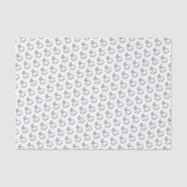 Papier Mousseline Conception réglée de motif d'anneau de noces de (Recto)
