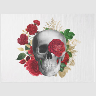 Papier Mousseline Conception série Steampunk Rose Rouge 21