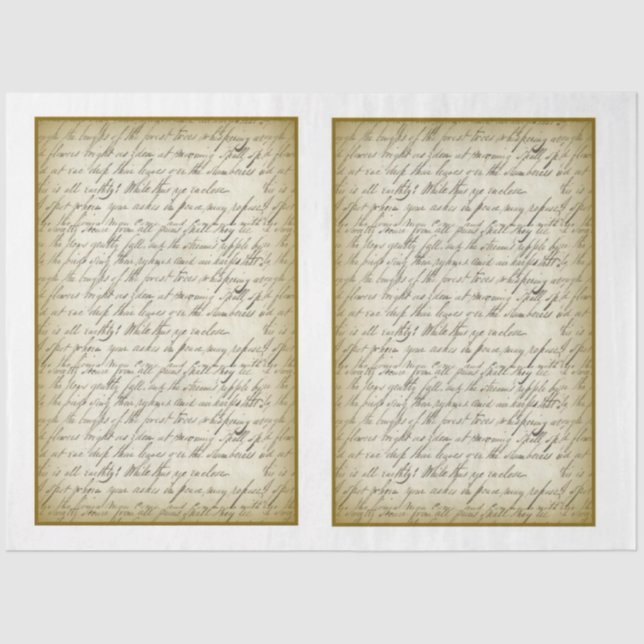 Papier Mousseline Conception Victorienne Shabby Chic Series 12 (Recto)