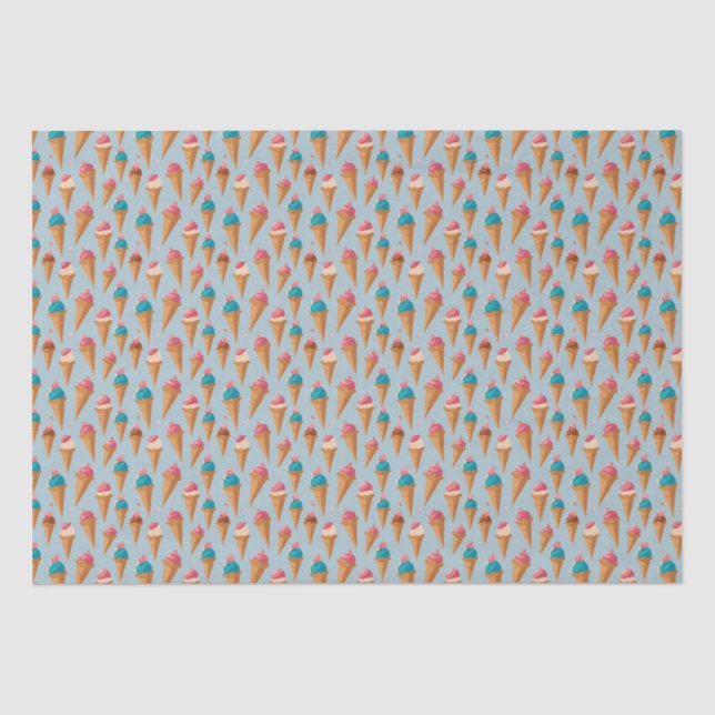 Papier Mousseline Cône de crème glacée (Recto)