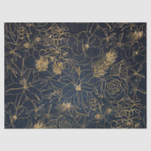 Confetti de Noël mignon et design floral doré