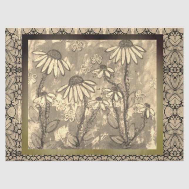 Papier Mousseline Conflowers (Recto)