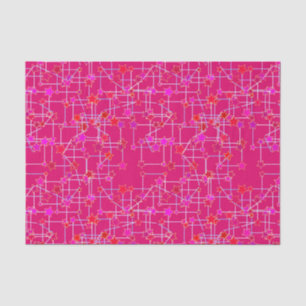 Papier Mousseline Constellation Abstraite d'étoiles, rose Fuchsia pr