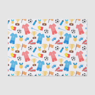 Papier Mousseline cool amateurs de football carreaux 