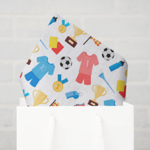 Papier Mousseline cool amateurs de football carreaux 