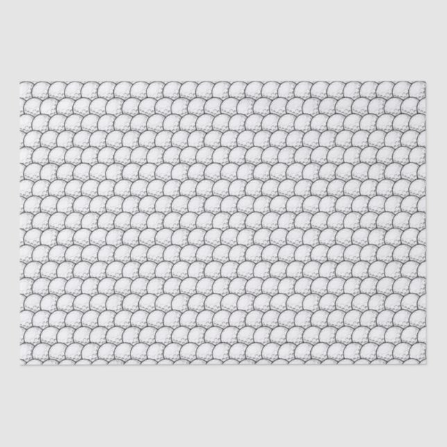 Papier Mousseline Cool golf ball sports carrelé motif (Recto)