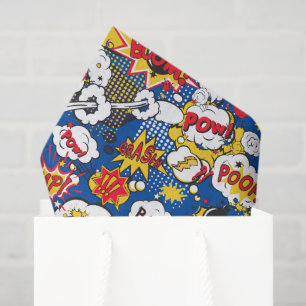 Papier Mousseline cool super héros mot art carrelé motif