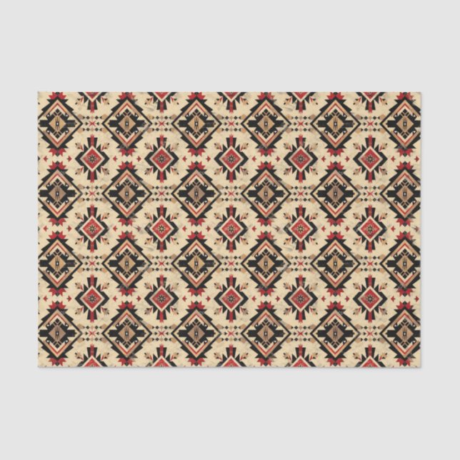 Papier Mousseline Cool Western amoureux motif découpage (Recto)