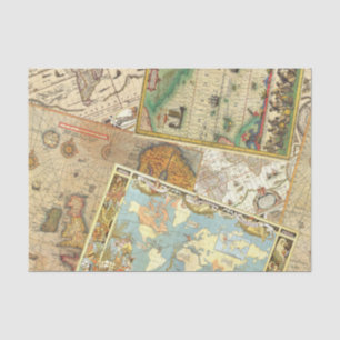Papier Mousseline Copie vintage de carte