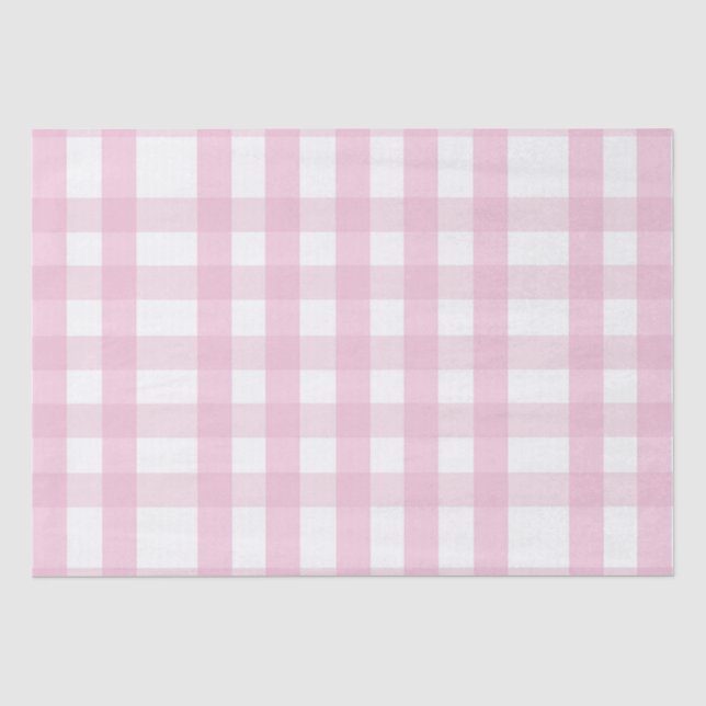 Papier Mousseline Coquette Pink Plaid (Recto)