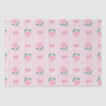 Coquette Plaid Ruban et rose Rose