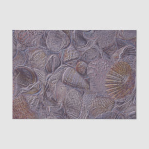 Papier Mousseline Coquilles de mer plage océan découpage métallisé v