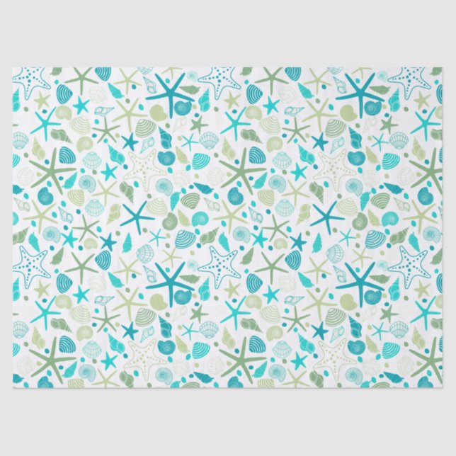 Papier Mousseline Coquilles et écrevisses (Recto)