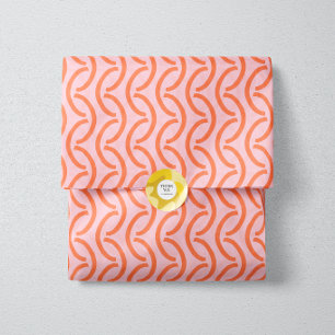 Papier Mousseline Corail Chaîne Moderne Déformée