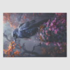 Corbeau avec feuillage d'automne coloré Découpage