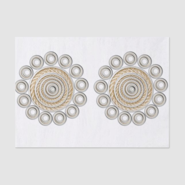 Papier Mousseline Corde en papier de tissu décoratif (Recto)