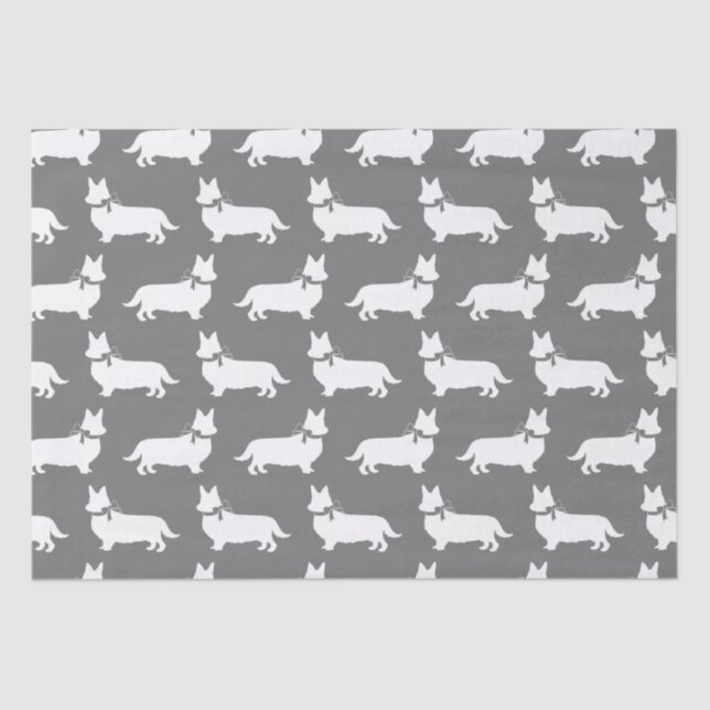 Papier Mousseline Corgi Chien Chien Pembroke Welsh Tissu Papier (Recto)