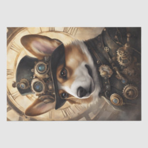 Papier Mousseline Corgi Steampunk Dreams : Un découpage mécanique