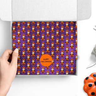 Papier Mousseline Costume Citrouille d'Halloween pour enfants