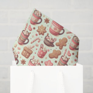 Papier Mousseline Cosy Christmas Cocoa and Gingerpain Motif