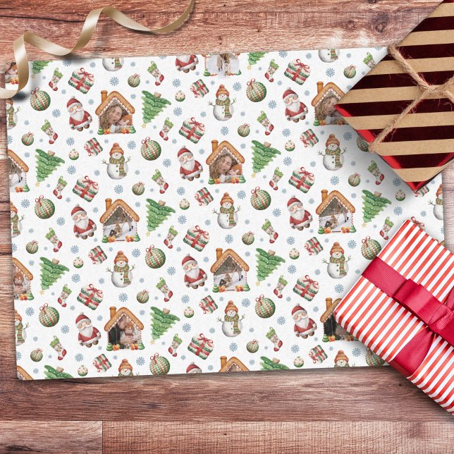 Papier Mousseline Cosy Christmas Gingerbred Photo Motif (Cozy Christmas Gingerbred Photo Photo Pattern Tissue Paper)