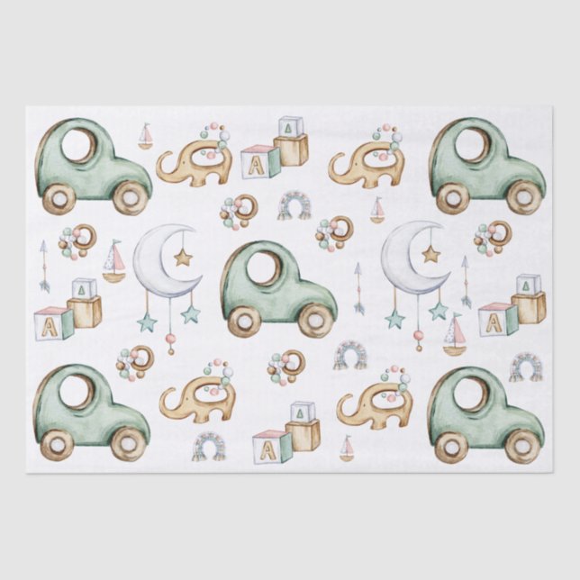 Papier Mousseline Couleur de l'eau conception des objets pour bébés (Recto)