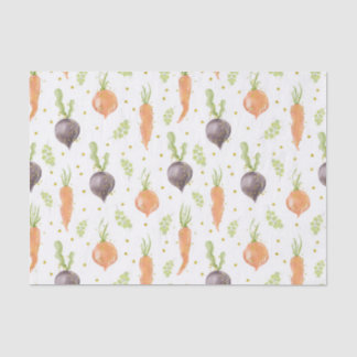 PAPIER MOUSSELINE COULEUR D'EAU BEETS ET CAROTTES D'ORANGE