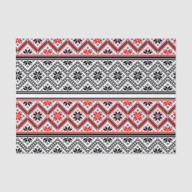 Papier Mousseline Couleur personnalisée Chandail de Noël rouge et no (Recto)