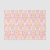 Couleur rose et or Motif de Damas ornementales