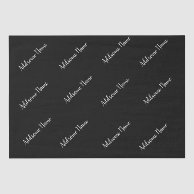 Papier Mousseline Couleur solide Moderne Noir Noir de base (Recto)