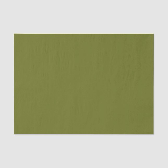 Papier Mousseline Couleur solide - vert olive doux (Recto)