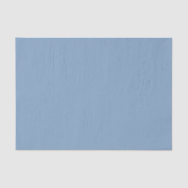 Papier Mousseline Couleur uni bleu pastel bleu poussiéreux (Recto)