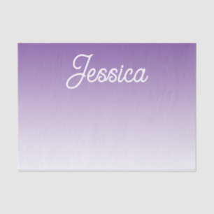 Papier Mousseline Couleur violette ombrée (modifiable) et votre text