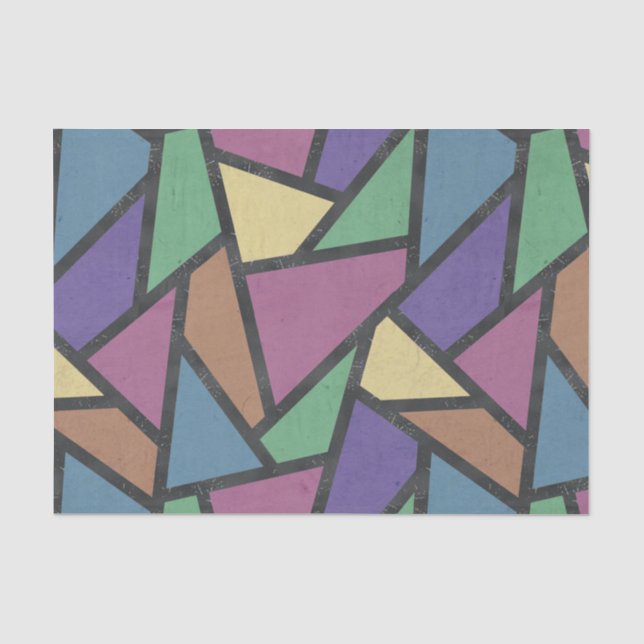 Papier Mousseline Couleurs arc-en-ciel en mosaïque motif (Recto)