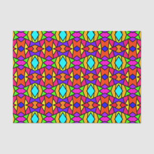 Papier Mousseline Couleurs arc-en-ciel Patchwork Motif de répétition