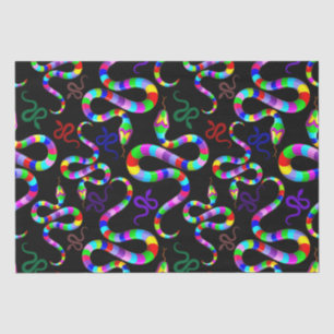 Papier Mousseline Couleurs arc-en-ciel psychédéliques serpent