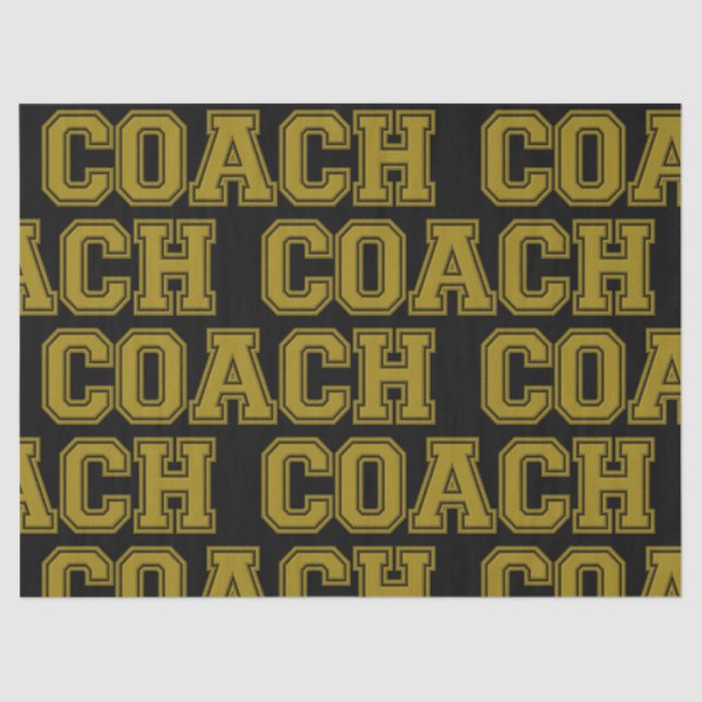 Papier Mousseline Couleurs de l'école COACH Varsity Lettres-Black-Go (Recto)