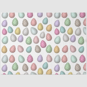 Papier Mousseline Couleurs pastel des Motifs d'oeufs de Pâques