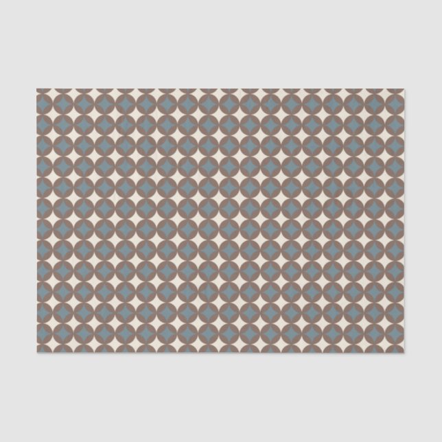 Papier Mousseline Couleurs rétro Mi-Siècle Cercles modernes (Recto)