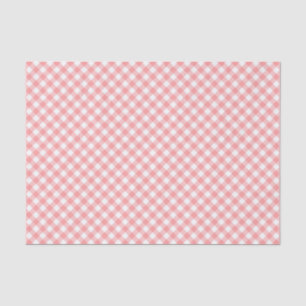 Papier Mousseline Country Chic Pastel Blush Coral En vichy