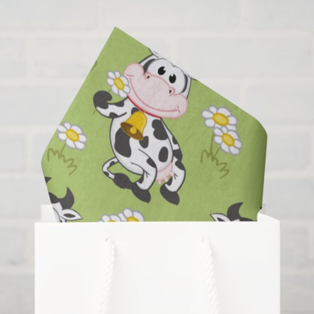 Papier Mousseline Country Cows  (Sac cadeau)