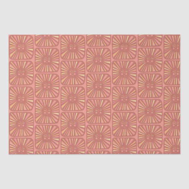 Papier Mousseline Coupe de soleil brillante et cadeau de charme rose (Recto)