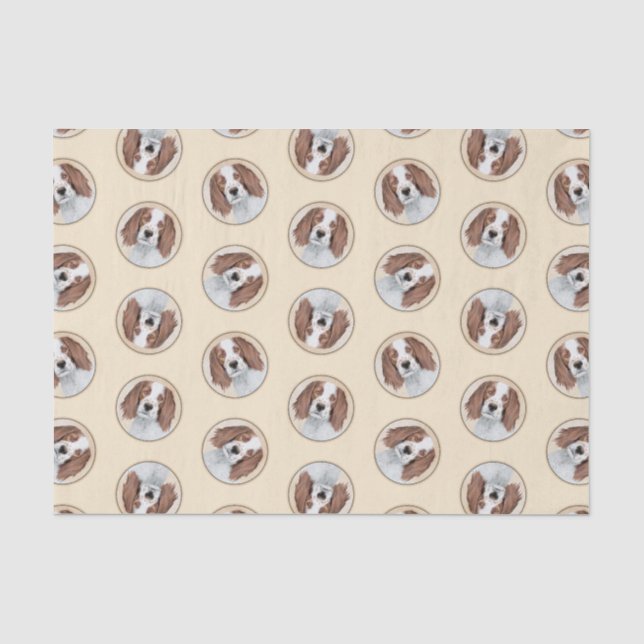 Papier Mousseline Coupe irlandaise rouge et blanche peinture art ori (Recto)