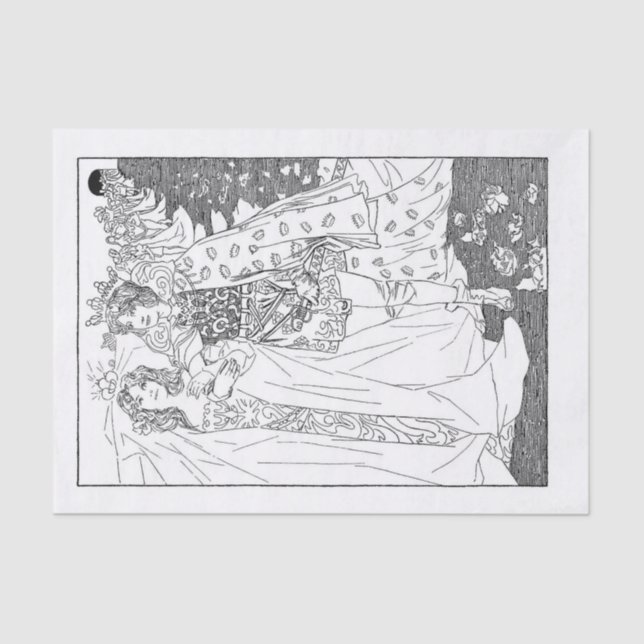 Papier Mousseline couple royal (Recto)