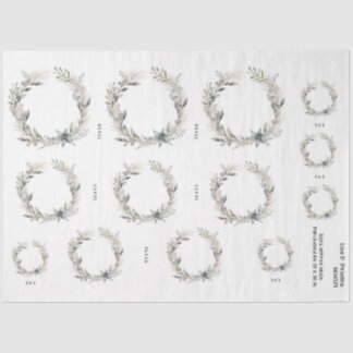 Papier Mousseline Courbe aquarelle avec fleur