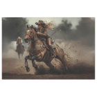 Coureur de rodéo de fille de découpage