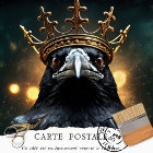 Couronne gothique de royauté corbeau royal découpa